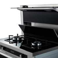 億田 F1-BGSm側(cè)吸下排集成灶 集油煙機(jī)燃?xì)庠顑ξ锕褚惑w式環(huán)保灶 玄武黑 管道天然氣